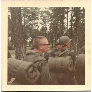 Vietnam War Soldiers Going Through The Forest On Mission Actual Picture Photo